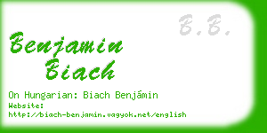 benjamin biach business card